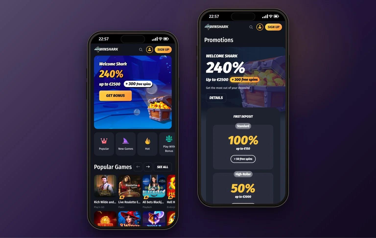 skrill vklad casino: úvodní stránka kasina WinShark