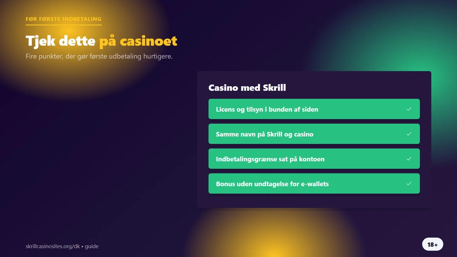 Online Skrill casino i Danmark: tjek før indskud