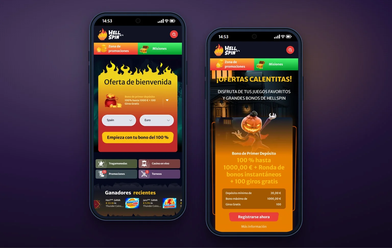 skrill casino: la página principal del casino HellSpin