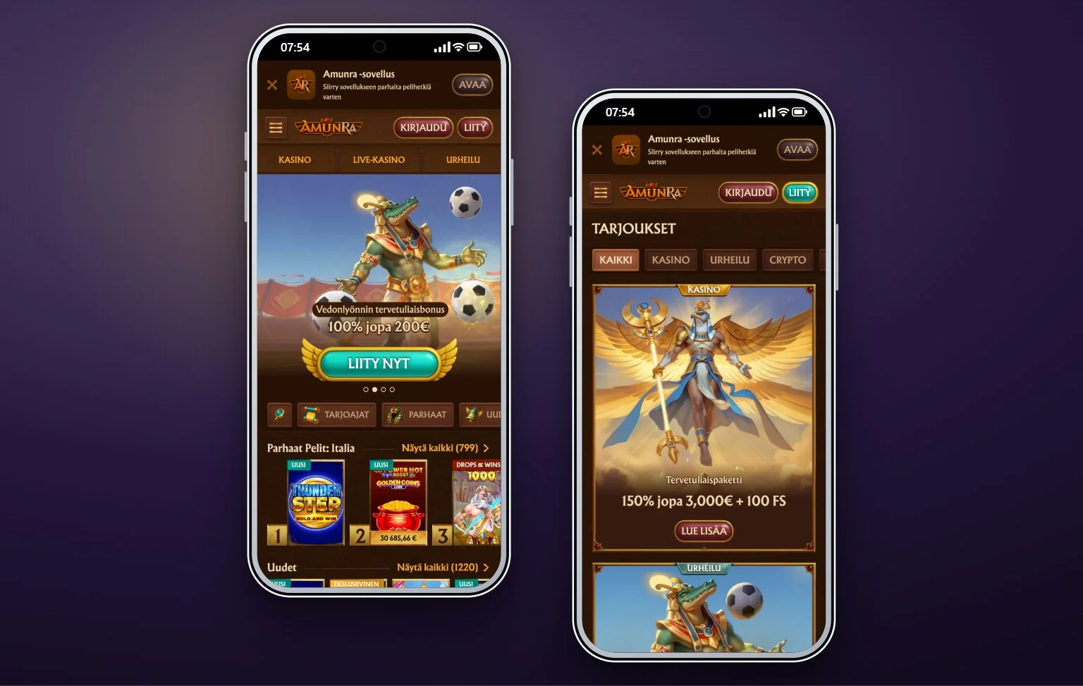 skrill kasinot: kasinon AmunRa etusivu