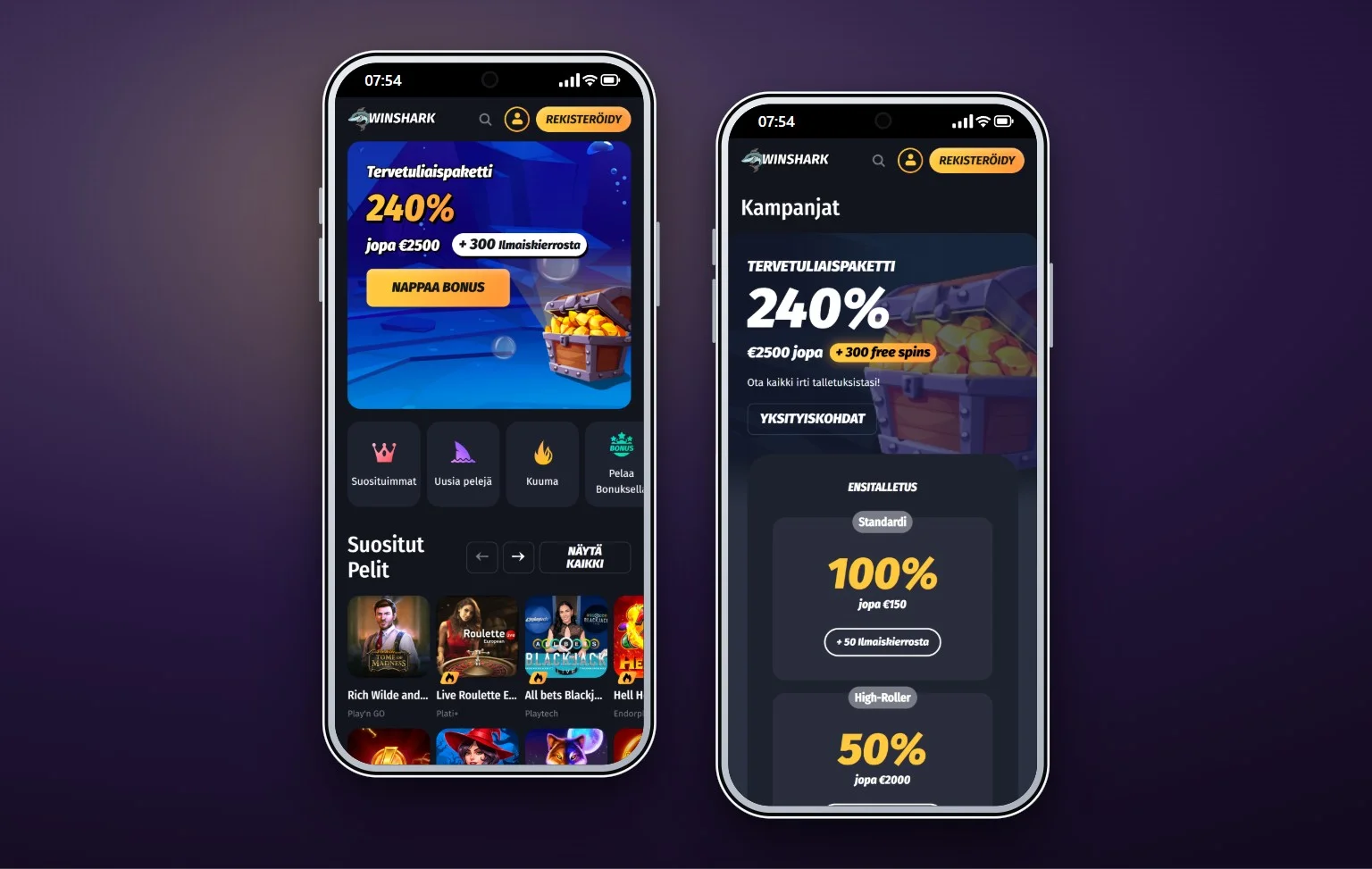 skrill talletus kasinolle: WinShark etusivu