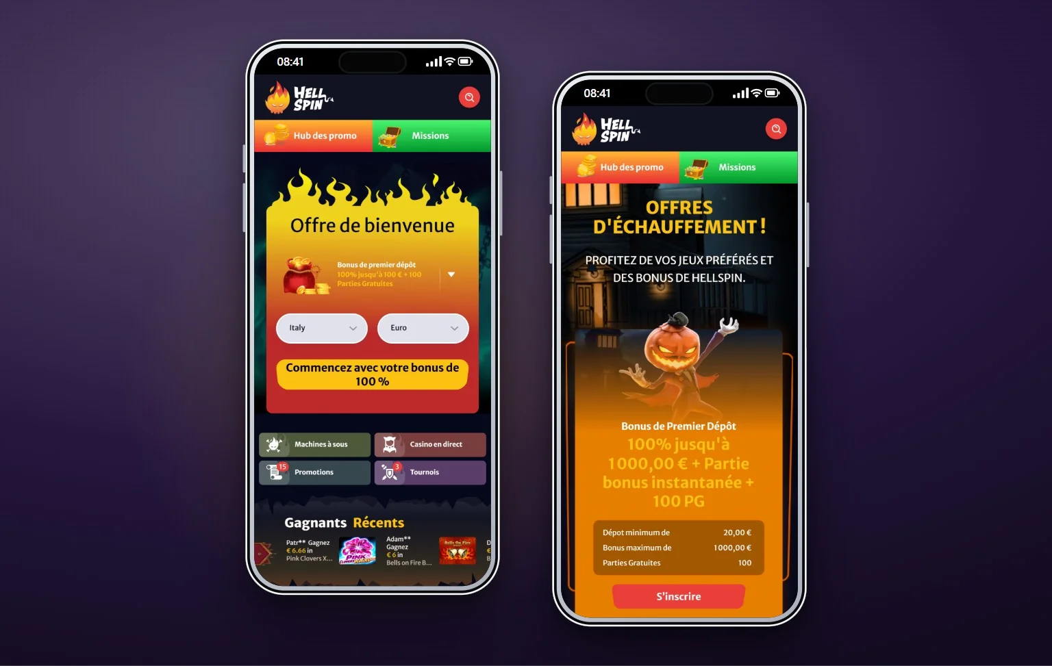 skrill casino: la page d'accueil du casino HellSpin
