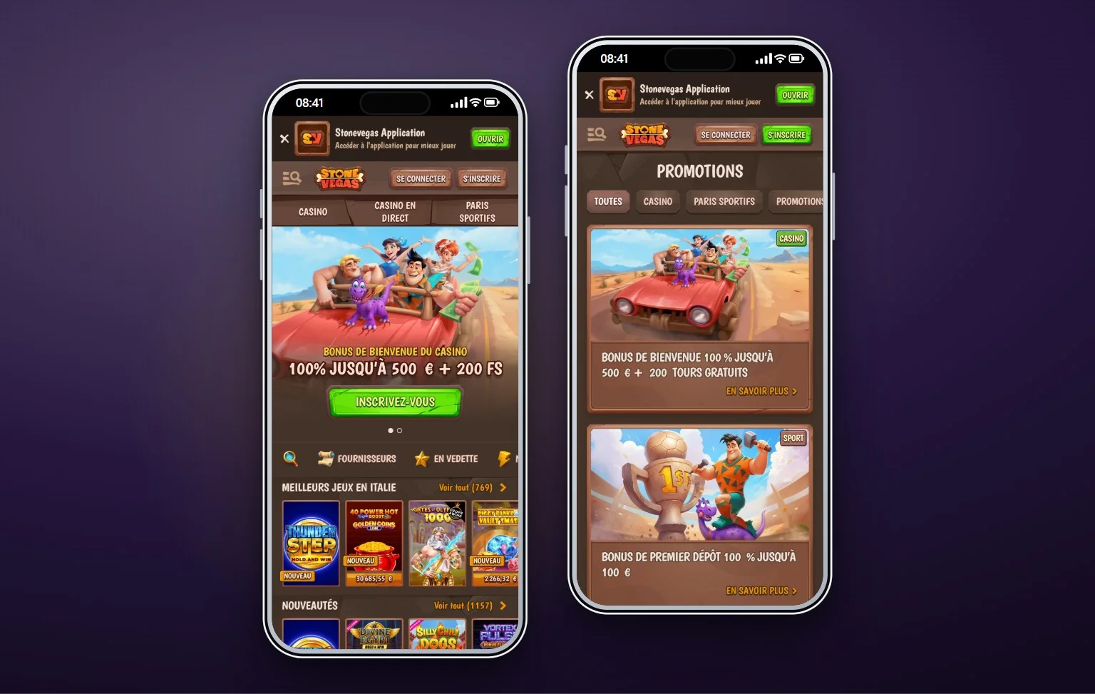 casino qui accepte Skrill: le lobby de StoneVegas