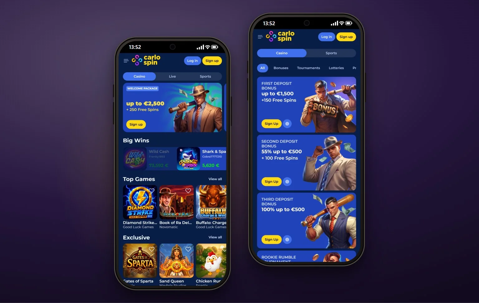 skrill casinos: de startpagina van CarloSpin