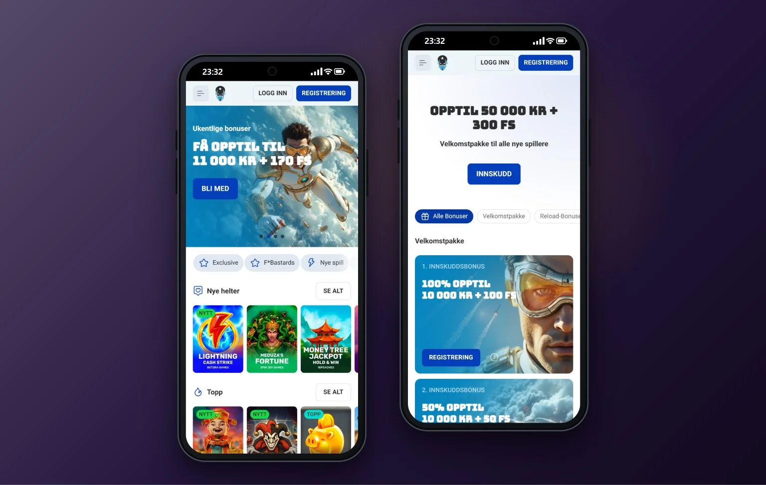 skrill casinoer: forsiden hos Rocketspin