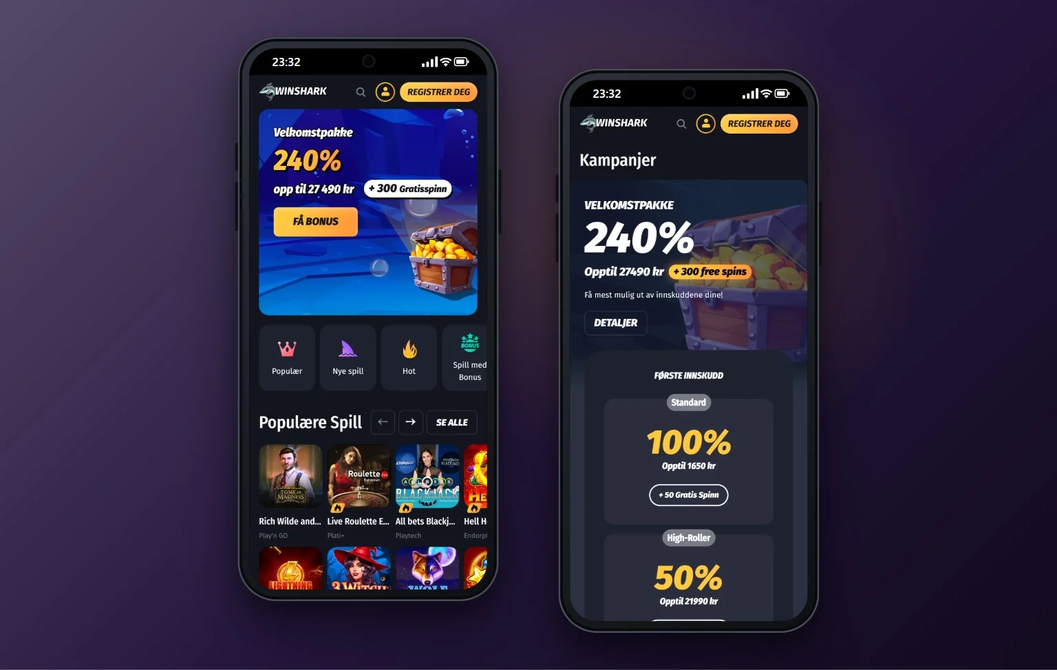 beste skrill casino: forsiden hos WinShark