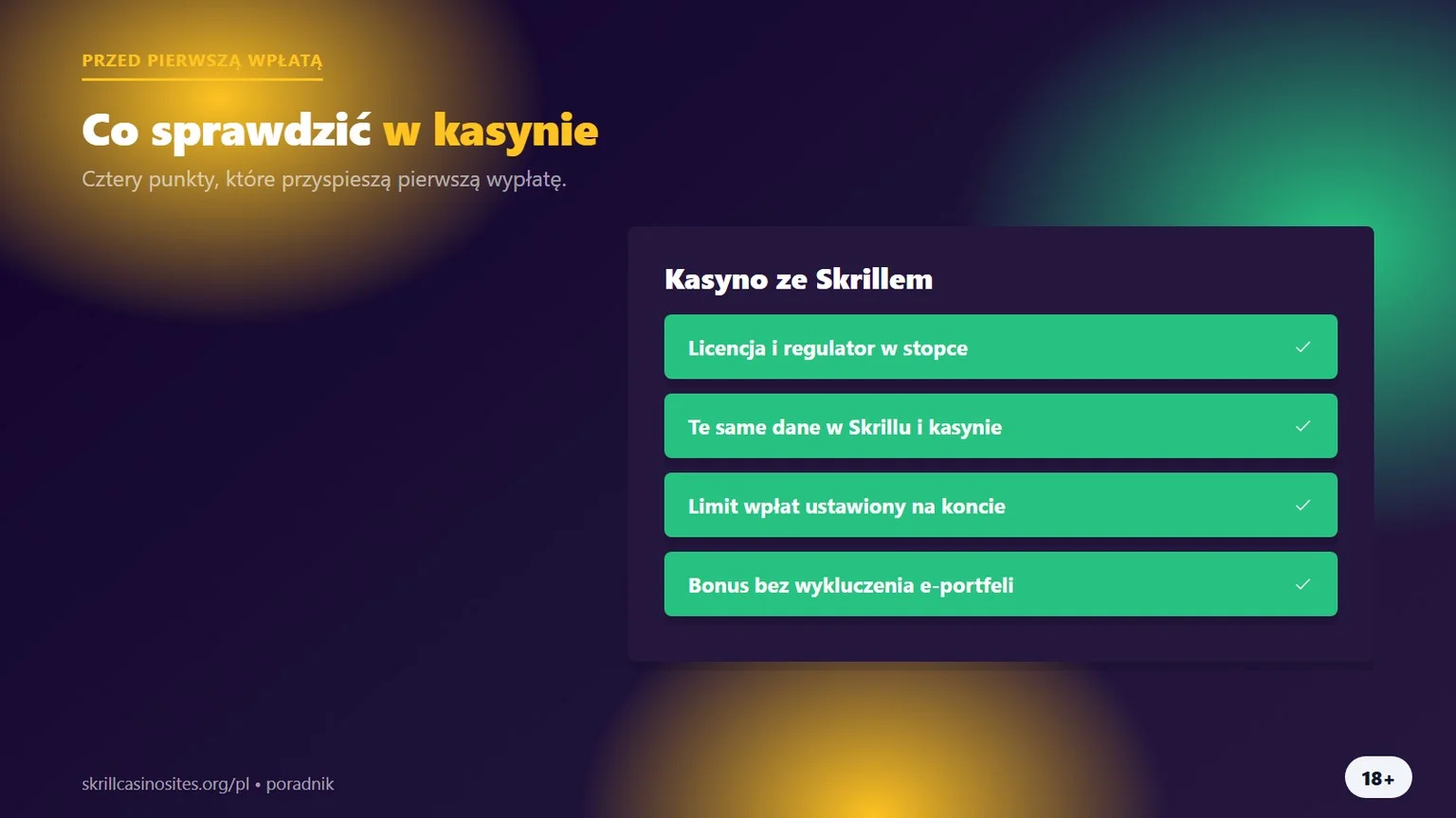 Casino online Skrill: co sprawdzić przed wpłatą