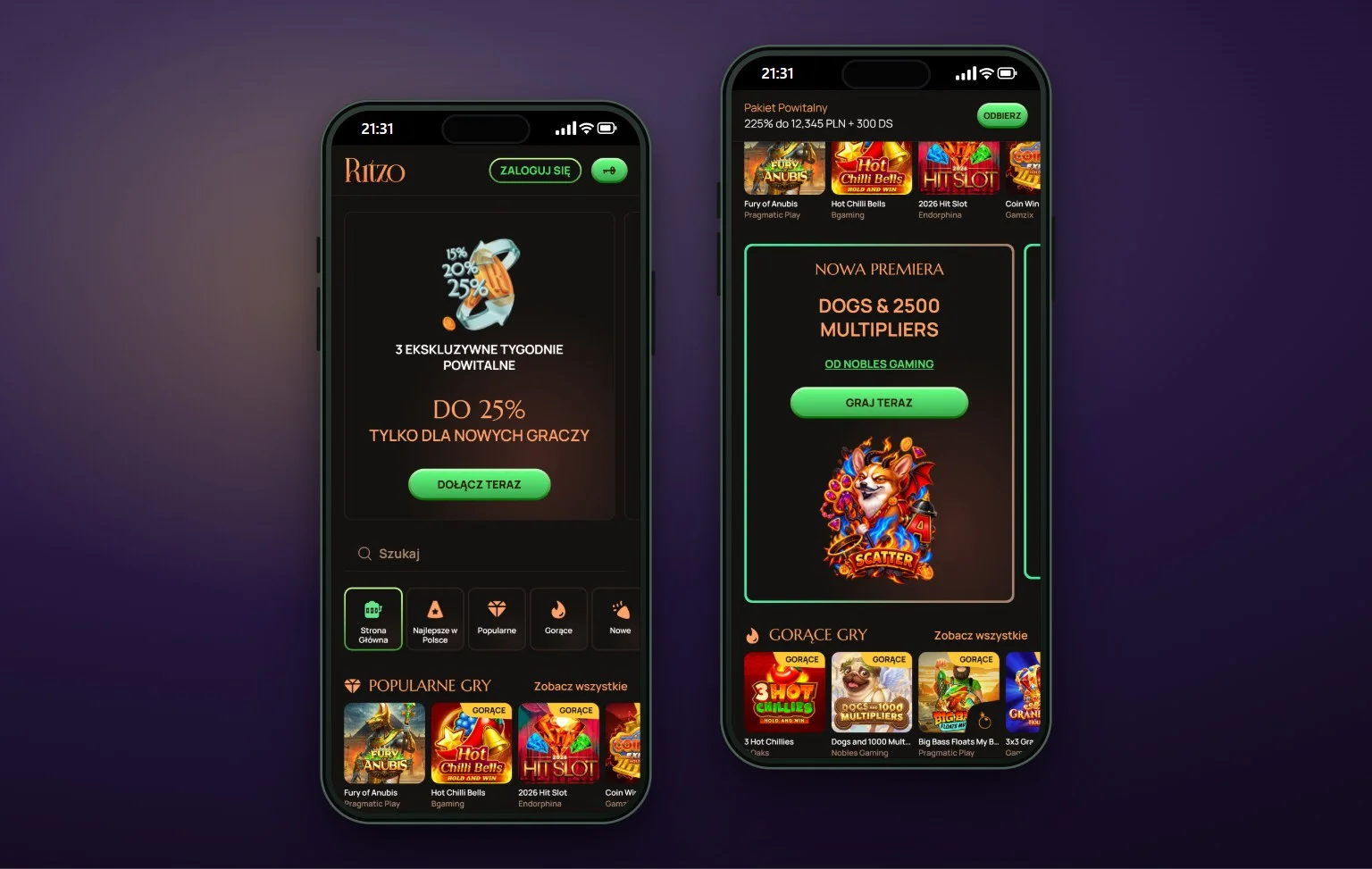 kasyno Skrill Polska: lobby kasyna Ritzo