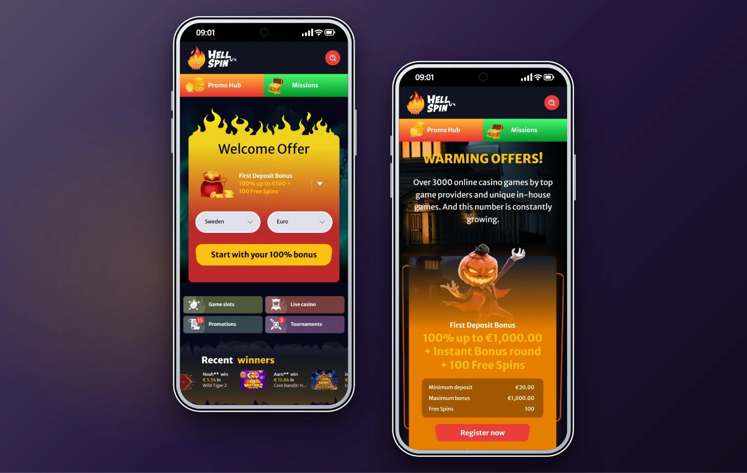 skrill casino utan svensk licens: startsidan på casinot HellSpin