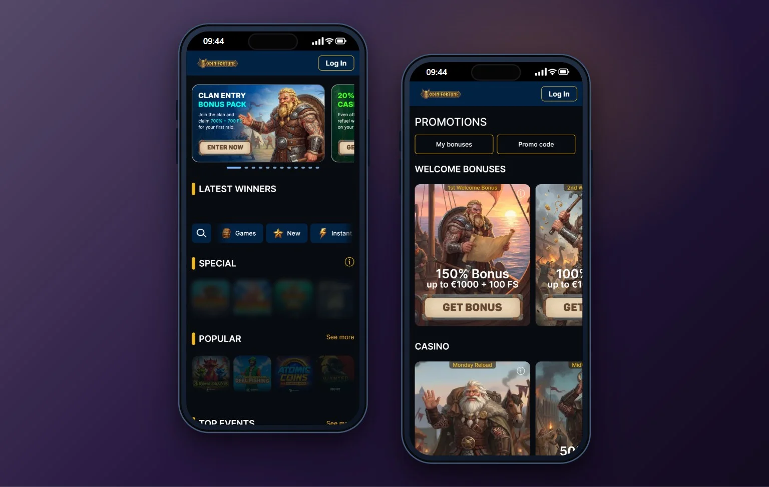 best skrill casinos uk: the OdinFortune homepage